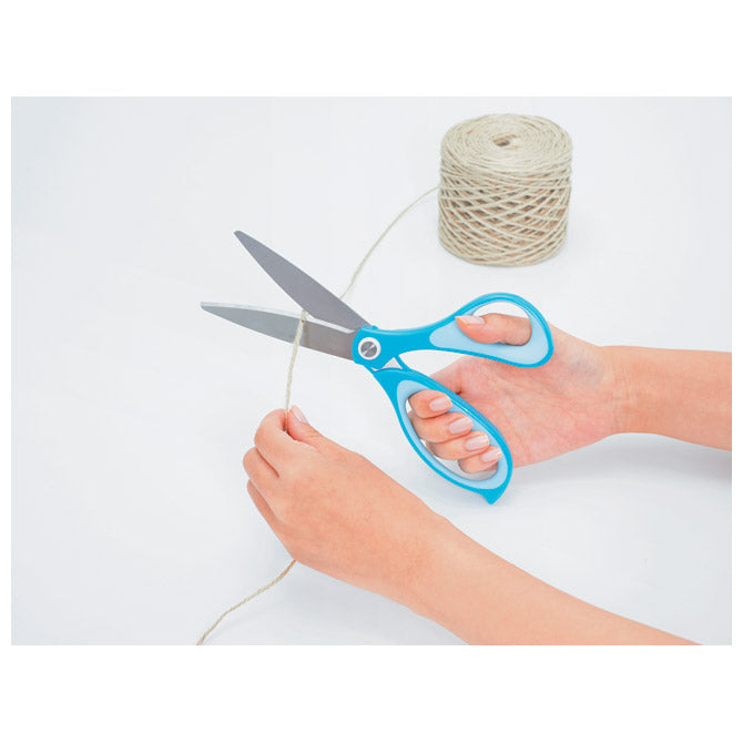 ŠKARE UREDSKE 17,5CM NEHRĐAJUĆI ČELIK FITCUT CURVE SC-175S PLUS.35052 SVIJETLO PLAVE BLISTER