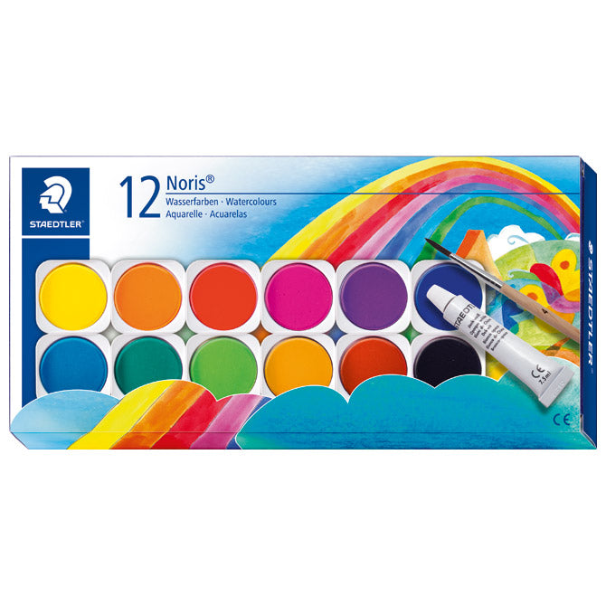 Vodena barva fi 30mm 12barv noris staedtler 888 nc12
