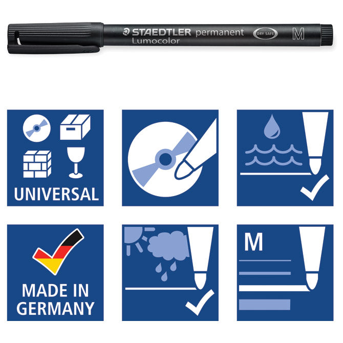 TRAJNI MARKER 1MM PK4 RECIKLIRANI LUMOCOLOR STAEDTLER 317 WP4