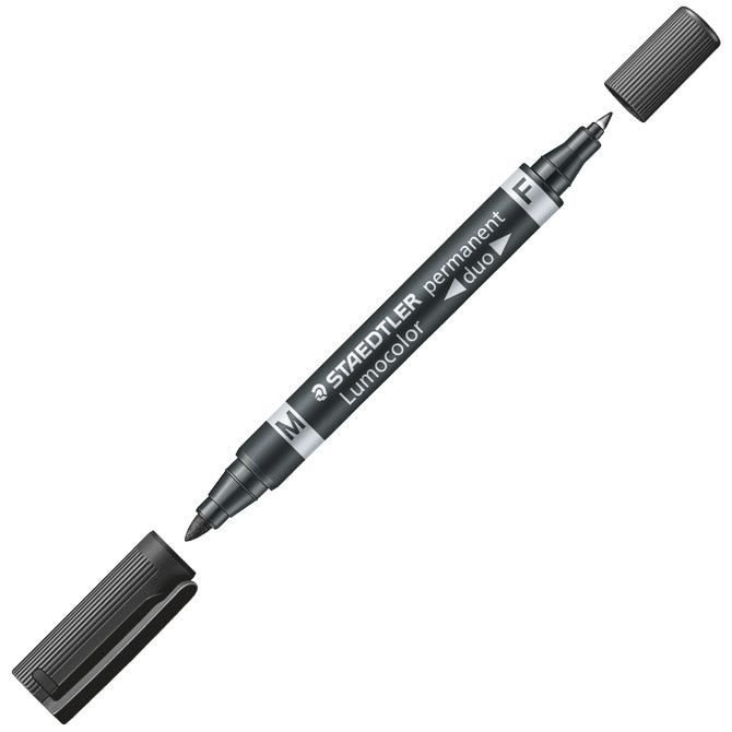 Marker permanentni obostrani 0,6 i 1,5mm lumocolor staedtler 348-9 crni