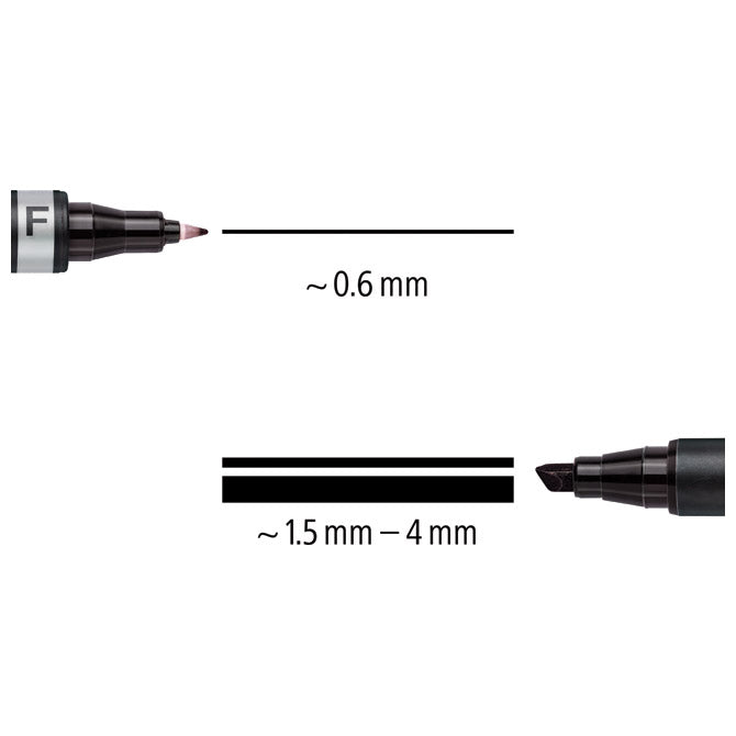 Marker permanentni obostrani 0,6 i 1,5mm lumocolor staedtler 348-2 crveni