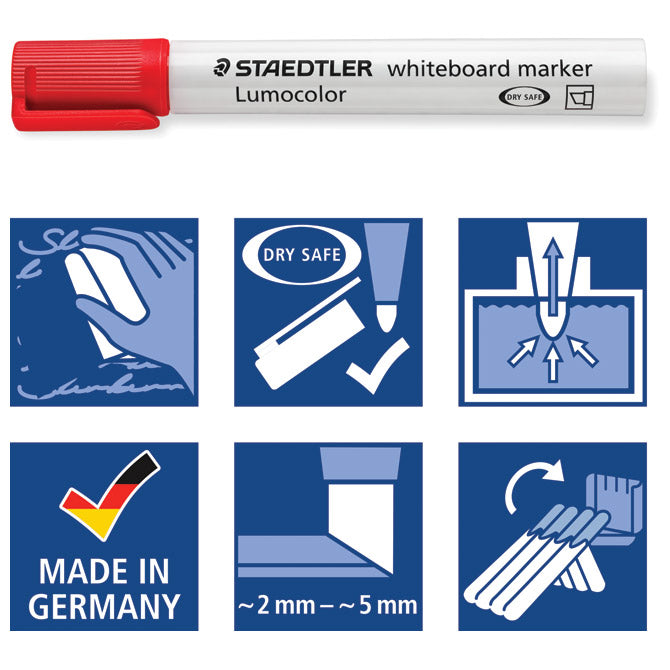 OZNAČEVALEC ZA BELO TABLO 2-5MM RECIKLIRAN LUMOCOLOR STAEDTLER 351 B-9 ČRNI