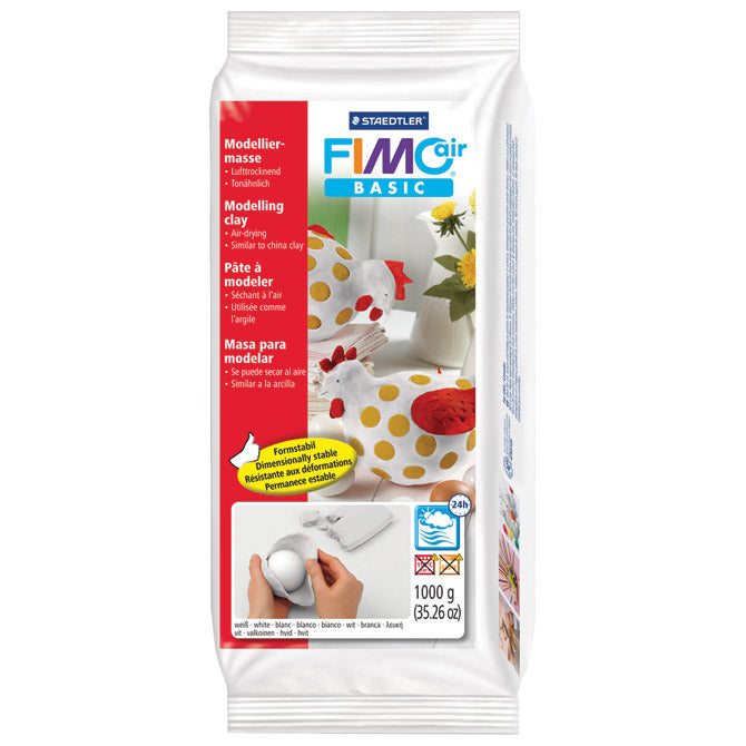 Glina 1kg Fimo Air Basic Staedtler 8101-0 bela