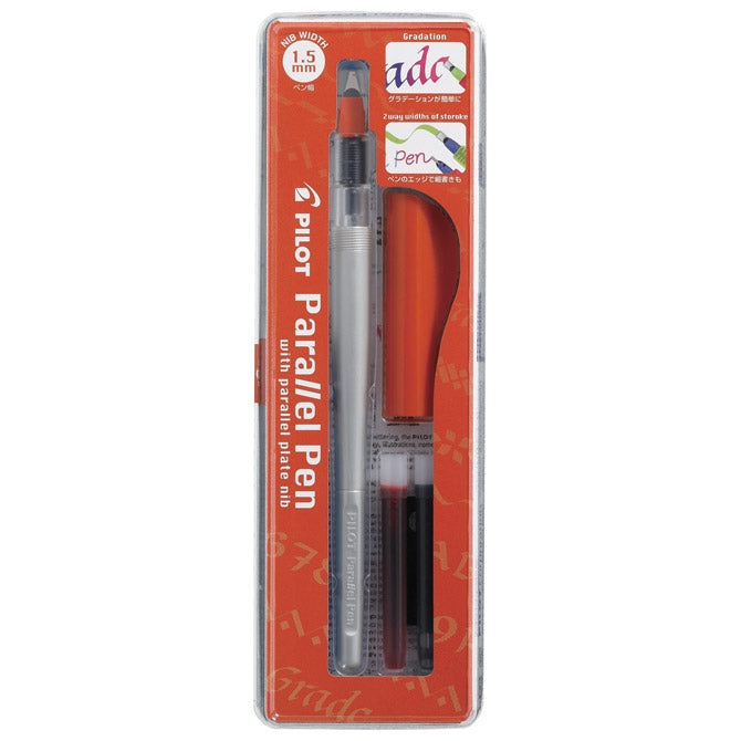 NALIVNIK ZA KALIGRAFIJO 1,5MM SET PARALLEL PEN PILOT FP3-15-SSN SIVO/RDEČE