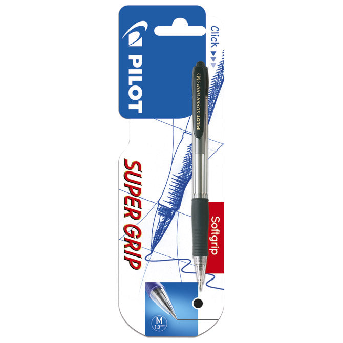 Kemični svinčnik super grip pilot bpgp-10r-m črna blister