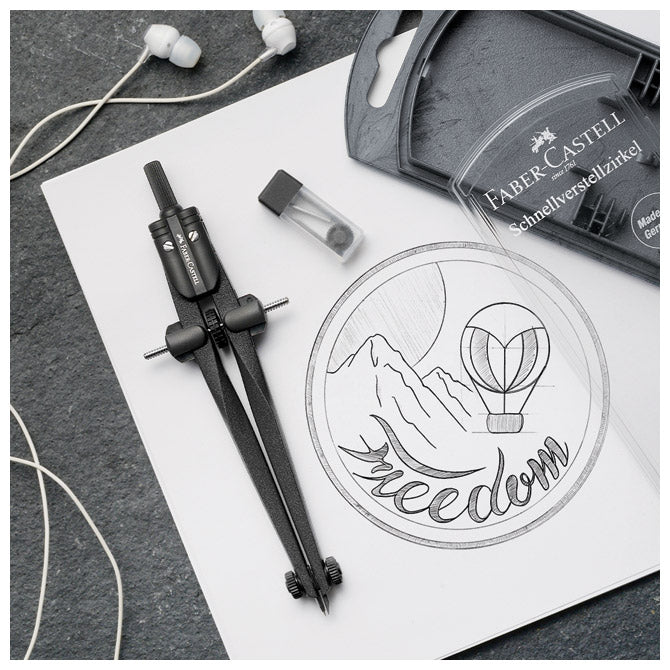 ŠESTAR S PRECIZNIM PODEŠAVANJEM PLUS MINE STREAM FABER-CASTELL 174530 CRNI BLISTER