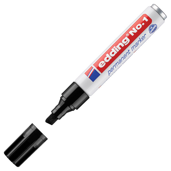 Marker permanentni 1-5mm klinast vrh edding no.1 črn