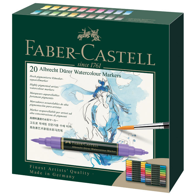 MARKER OBOSTRANI AKVAREL 20BOJA ALBRECHT DÜRER FABER CASTELL 160320 SORTIRANO