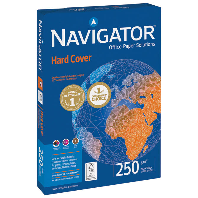 PAPIR ILK NAVIGATOR A4 250G HARD COVER PK125 SOPORCEL