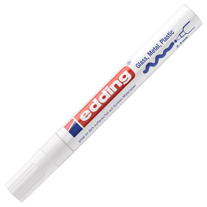 MARKER PERMANENTNI SJAJNI LAKIRAJUĆI 2-4MM EDDING 750 BIJELI
