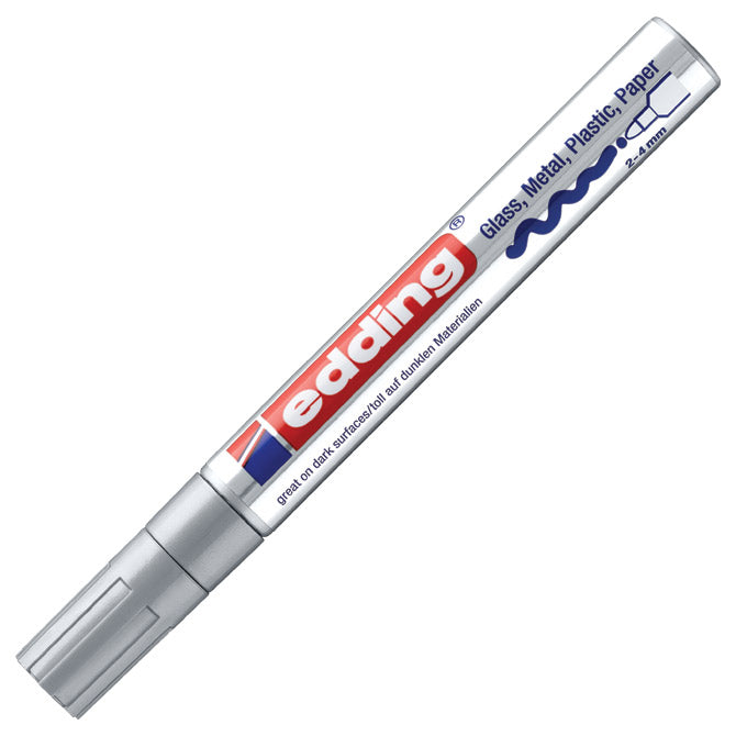 TRAJNI OZNAČEVALEC SIJAJNI LAK ZA PISANJE 2-4MM EDDING 750 SREBRN