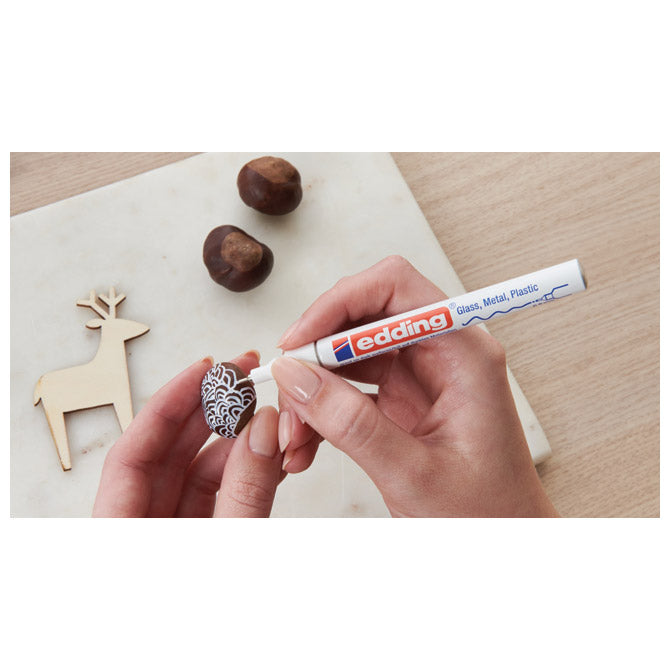 Permanentni sijajni laki marker 0,8mm edding 780 beli
