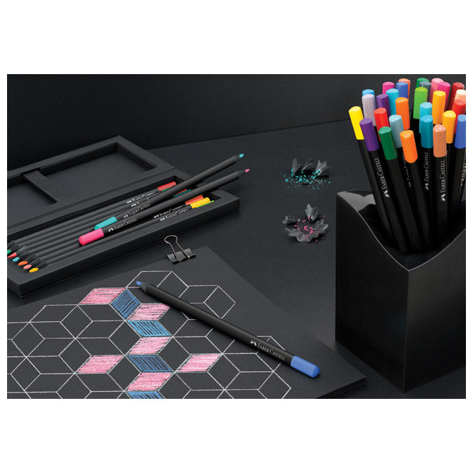 Boje drvene 24boje trokutaste black edition faber castell 116424 blister