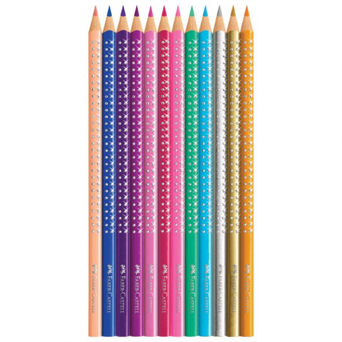 BOJE DRVENE  12BOJA METALNA KUTIJA SPARKLE FABER-CASTELL 201737