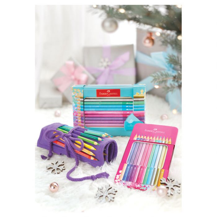 BOJE DRVENE  12BOJA METALNA KUTIJA SPARKLE FABER-CASTELL 201737