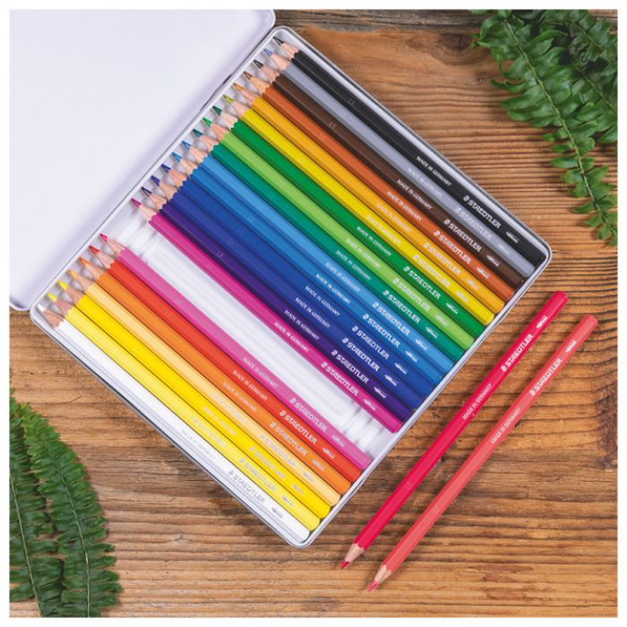 BOJE DRVENE-VODENE  24BOJE METALNA KUTIJA AQUARELL DESIGN JOURNEY STAEDTLER 14610C M24