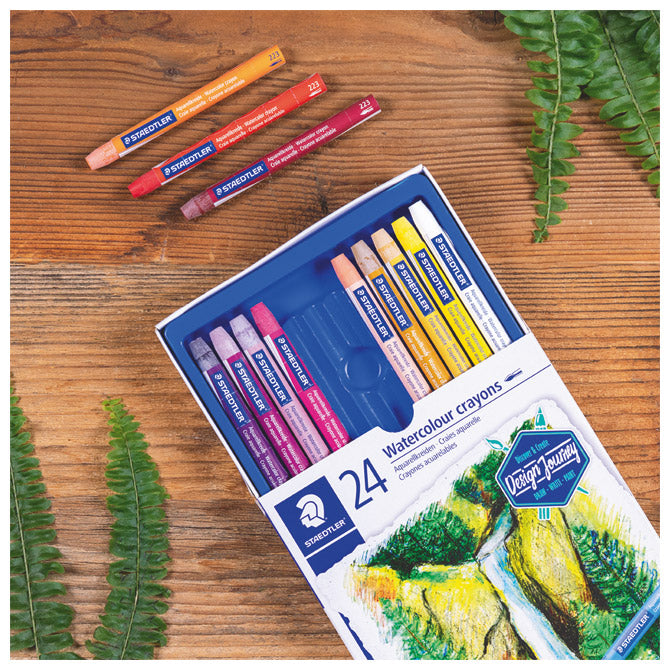 Boje voštane akvarel 24boje design journey staedtler 223 c24 blister