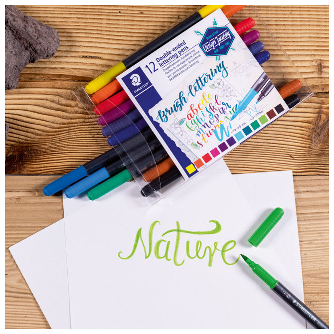 FLOMASTER BRUSHPEN 12BOJA OBOSTRANI S 2 VRHA DESIGN JOURNEY STAEDTLER 3004 TB12 BLISTER