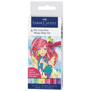 FLOMASTER PITT ARTIST  6BOJA MANGA SHOJO FABER CASTELL 167155 BLISTER