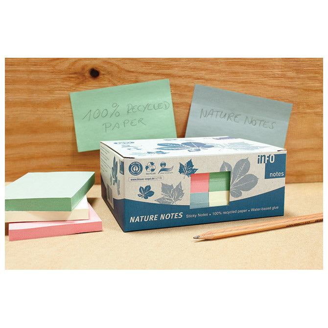 Blok samoljepljiv 125x75mm 12x100l nature global notes 5655-88box sortirano