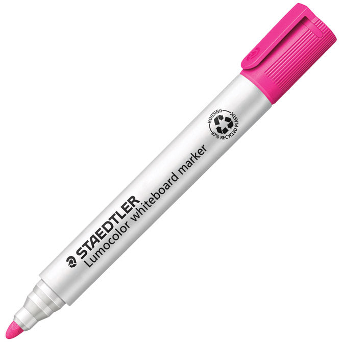 MARKER ZA BIJELU PLOČU 2MM RECIKLIRANI LUMOCOLOR STAEDTLER 351-20 ROZI