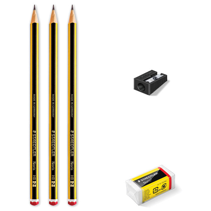 OLOVKA GRAFITNA HB NORIS PK3 PLUS GUMICA PLUS ŠILJILO GRATIS STAEDTLER 120 SBK3P1 BLISTER