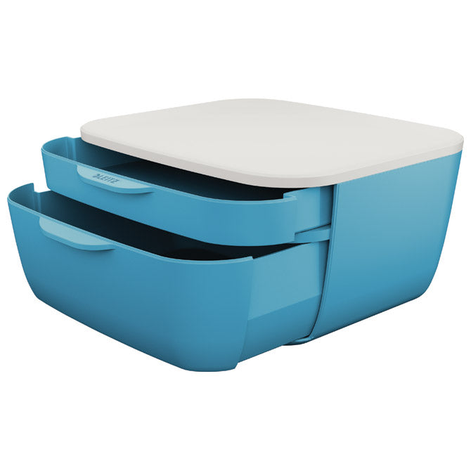 ŠKATLA Z 2 PREDALOMA COSY LEITZ 53570061 MODRA/BELA