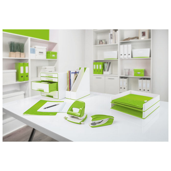 Stalak za spise okomit plastičan wow leitz 53621054 bijelo-zeleni