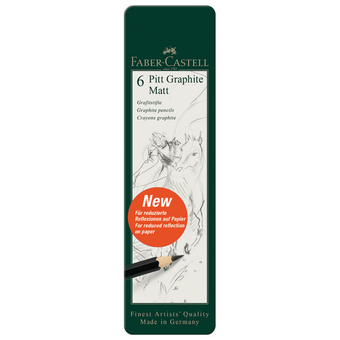 OLOVKA GRAFITNA PK6 U METALNOJ KUTIJI PITT GRAPHITE MATT FABER CASTELL 115207
