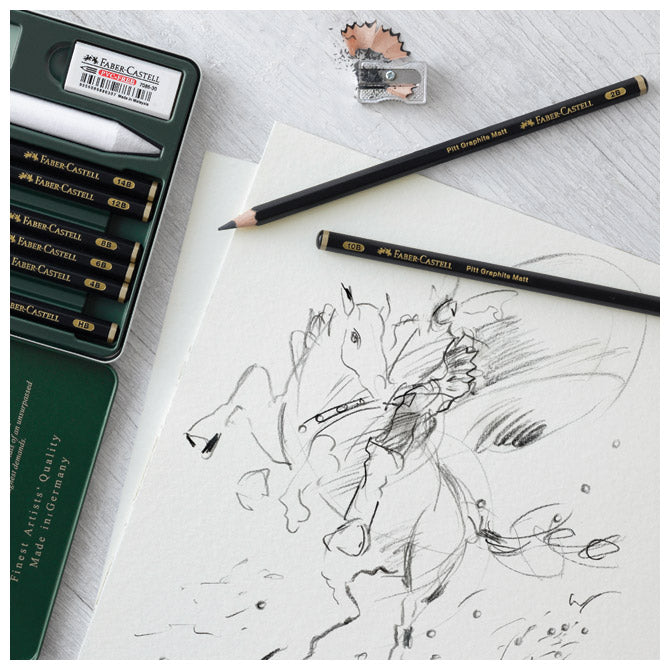 OLOVKA GRAFITNA PK6 U METALNOJ KUTIJI PITT GRAPHITE MATT FABER CASTELL 115207