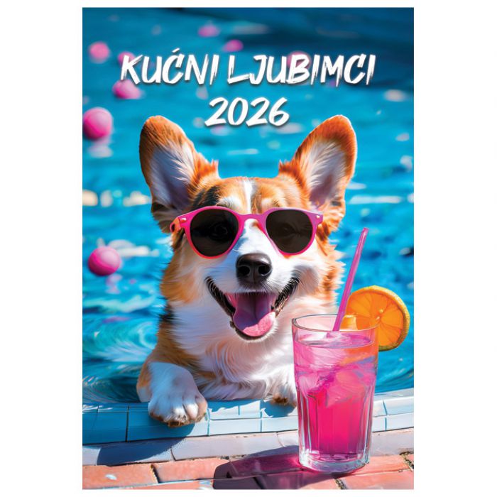 KALENDAR "KUĆNI LJUBIMCI 2026" 13 LISTOVA, SPIRALA