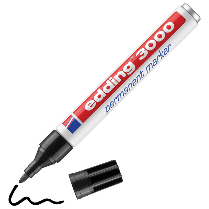 Permanentni marker 1,5-3mm okrogla konica edding 3000 črn