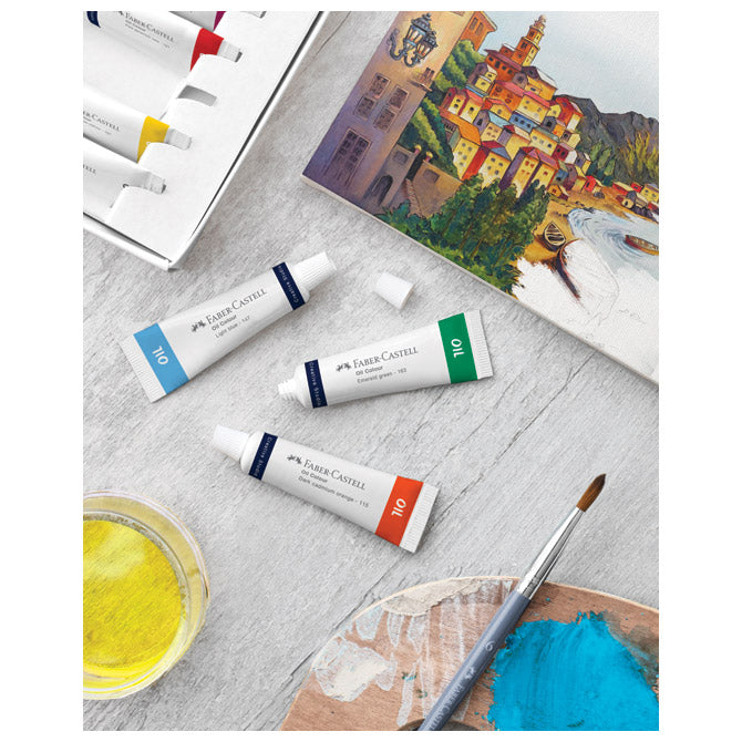 Olje v tubi 9mlx12barv faber castell 379512 blister