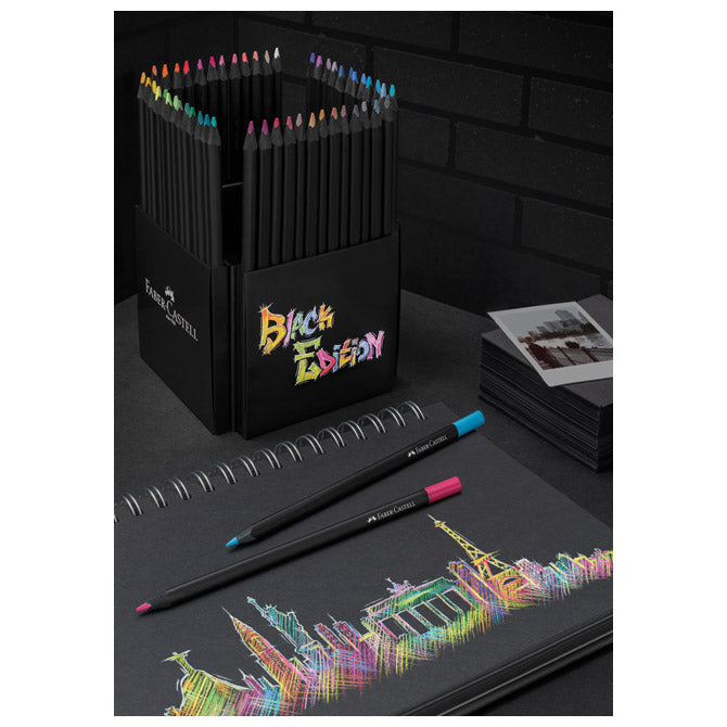 Boje drvene  50boja trokutaste black edition faber castell 116450 blister