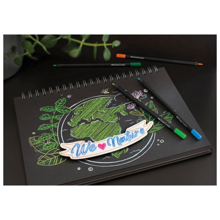 BOJE DRVENE  12BOJA TROKUTASTE BLACK EDITION NEON PLUS PASTEL FABER-CASTELL 116410 BLISTER