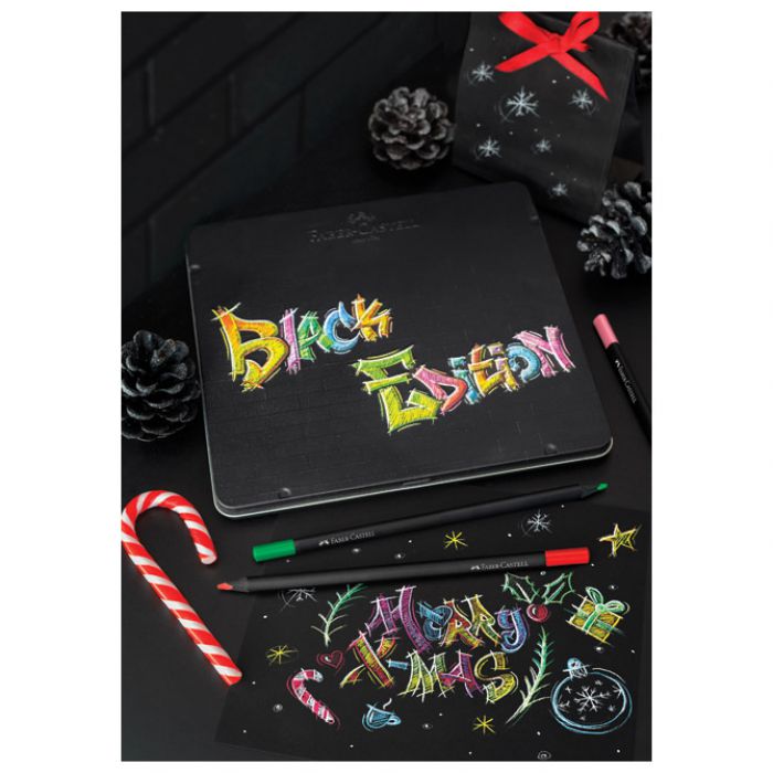 BOJE DRVENE  24BOJE METALNA KUTIJA BLACK EDITION FABER-CASTELL 116425