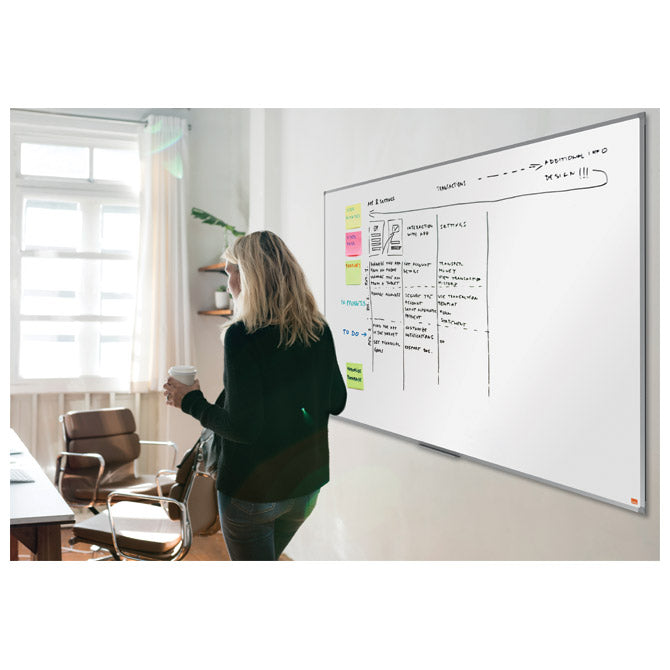PLOČA MAGNETNA 180X 90CM ALUMINIJSKI OKVIR ESSENCE STEEL NOBO 1915450 BIJELA