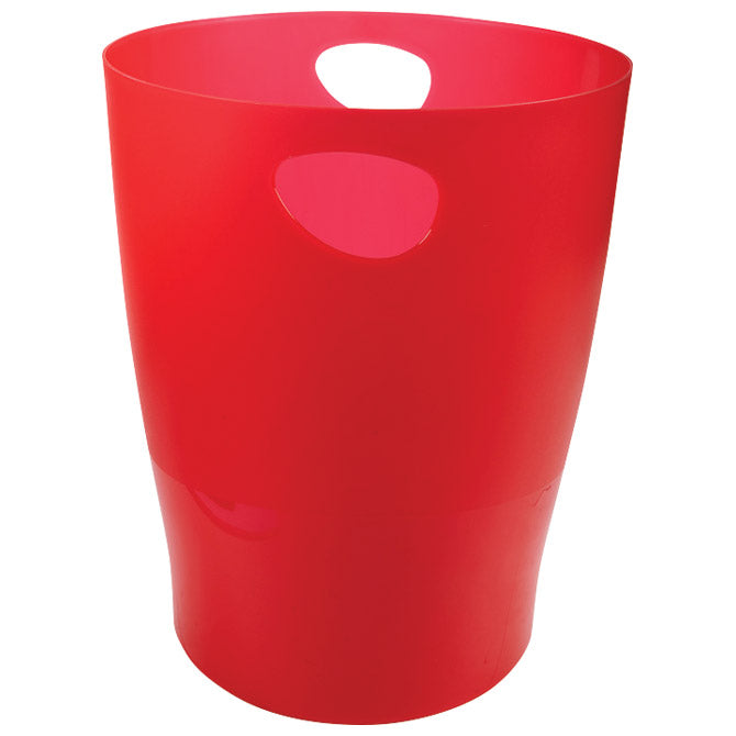 Koš za smeće pp 15l ecobin exacompta 45324d prozirno crveni