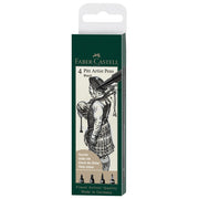 SET PITT ARTIST PK4 BLACK FABER-CASTELL 167153 BLISTER