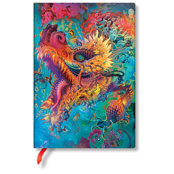 NOTES 13X18CM-MIDI CRTE  72L S GUMICOM HUMMING DRAGON PAPERBLANKS PB8181-4