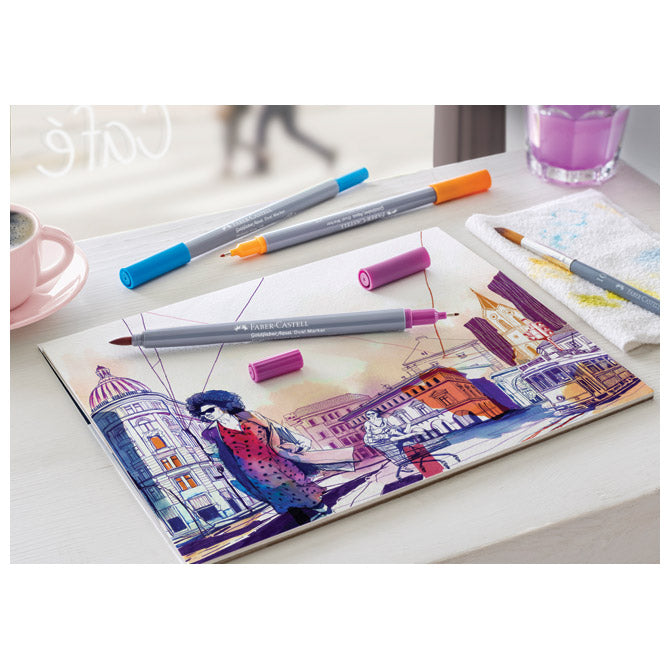 MARKER OBOSTRANI AKVAREL 12BOJA GOLDFABER FABER CASTELL 164612 SORTIRANO BLISTER