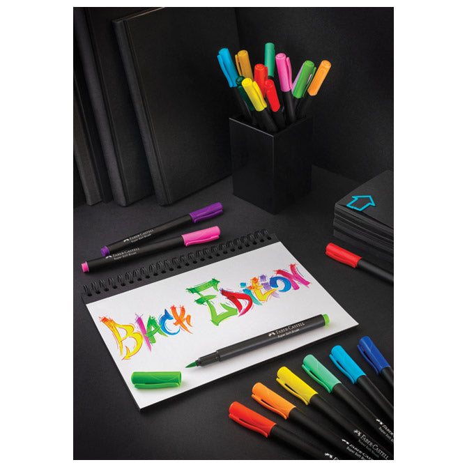 FLOMASTER BRUSHPEN 20BOJA BLACK EDITION FABER CASTELL 116452 BLISTER