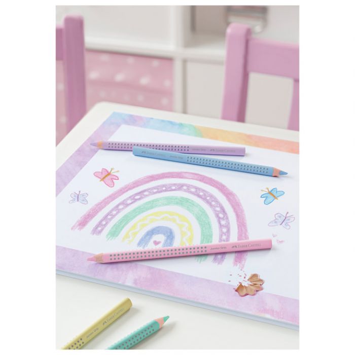 BOJE DRVENE   5BOJA JUMBO GRIP PASTEL FABER CASTELL 110991 * DO ISTEKA ZALIHA