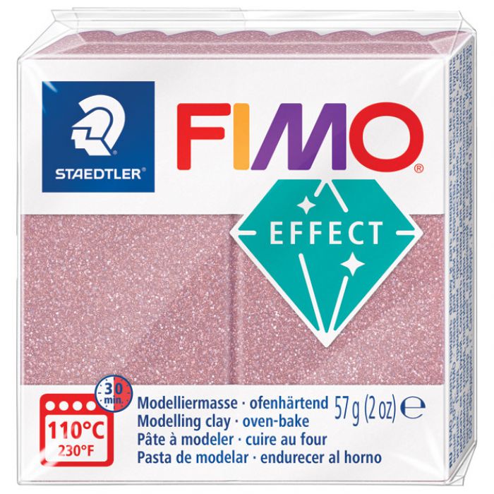 MASA ZA MODELIRANJE   57G FIMO EFFECT GLITTER STAEDTLER 8010-212 GLITTER ZLATNO-ROZA