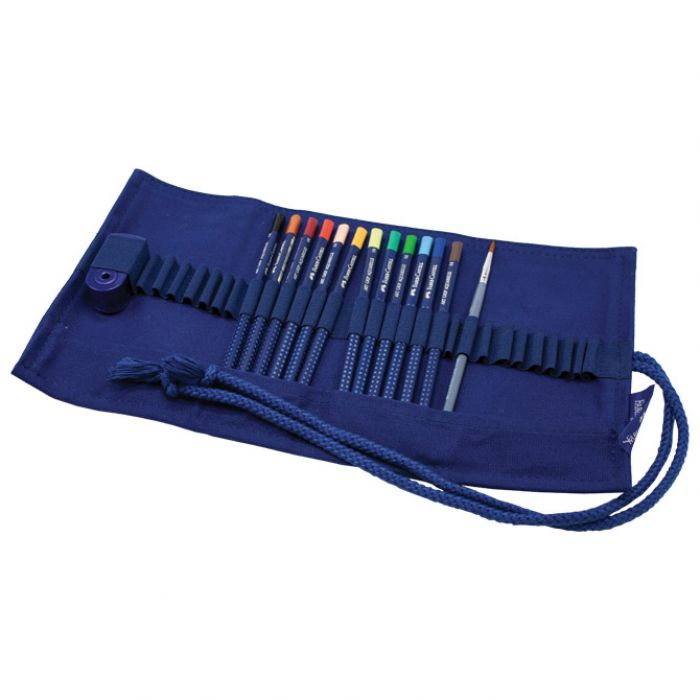 SET ZA BOJANJE U ROLO ETUIU PK12 PLUS 2 GRIP AQUARELLE FABER CASTELL 1142 BLISTER