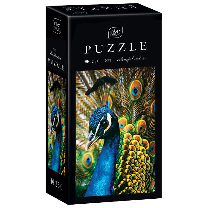 PUZZLE 250 KOM COLORFUL NATURE 1 PEACOCK INTERDRUK