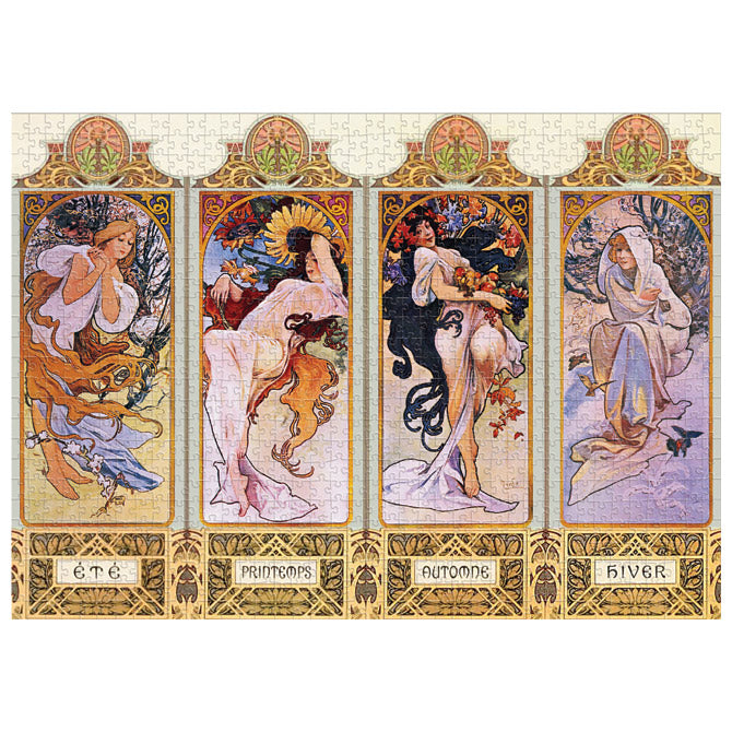 PUZZLE 1000 KOM TUBA ART.1 ALFONS MUCHA "FOUR SEASONS" INTERDRUK