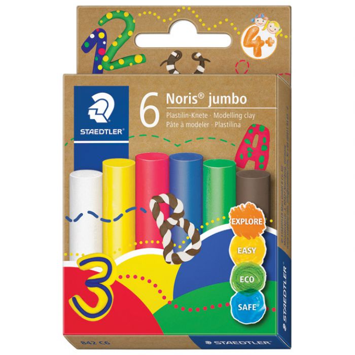 PLASTELIN  6BOJA NORIS JUMBO STAEDTLER 842 C6 BLISTER