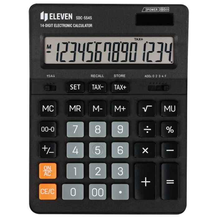 KALKULATOR KOMERCIJALNI 14MJESTA ELEVEN SDC-554S CRNI