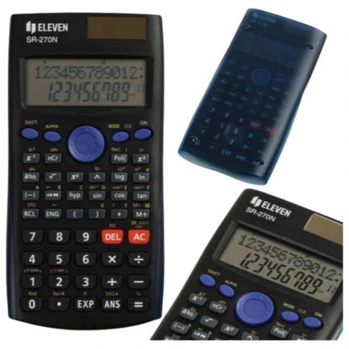 KALKULATOR TEHNIČKI 10 PLUS 2MJESTA 240 FUNKCIJA ELEVEN SR-270N CRNI